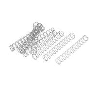 sourcing map 0,4mm x 7mm x 50mm 304 Inoxidable Acero Compresión Resorte Plateado Tono 10Uds