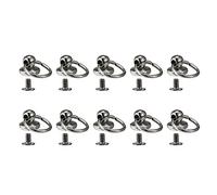 sourcing map 0.5 Pulgadas Junta Tórica Botón Prisionero Perno Remache Tornillo Zinc Aleación Tornillos Remache con Tracción Anillo Hebilla para Bricolaje Cuero Artesanía Tenue Gris 10 Piezas