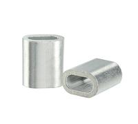 sourcing map 0.5mm Aluminio Oval Cable en forma de cable Mangas de cuerda Clips Crimping Loops 100pcs