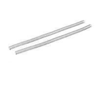sourcing map 0,6mm x 10mm x 305mm 304 Inoxidable Acero Compresión Resorte Plateado Tono 2Uds