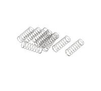 sourcing map 0,6mm x 12mm x 35mm 304 Inoxidable Acero Compresión Resorte Plateado Tono 10Uds