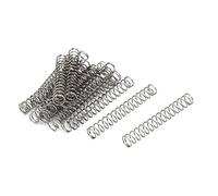 sourcing map 0,6mm x 7mm x 50mm 304 Inoxidable Acero Compresión Resorte Plateado Tono 20Uds