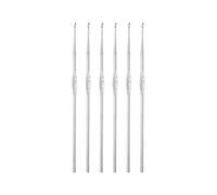 sourcing map 0.75mm Acero Inoxidable Crochet Gancho, 6pcs Tejer Agujas de Ganchillo Crochet Gancho Herramienta de Ganchillo para Tejer Suéter para Bricolaje Artesanal Hilo