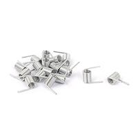 sourcing map 0.7mmx5.8X8mm Galvanizado Rectas 17Pcs Resorte De Torsión