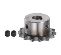 sourcing map 06B Rodillo Cadena Piñón 14T Paso 3/8" 12mm Diámetro A3 Carbono Acero Motor Accionamiento Engranaje