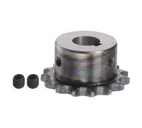 sourcing map 06B Rodillo Cadena Piñón 15T Paso 3/8" 15mm Diámetro A3 Carbono Acero Motor Accionamiento Engranaje