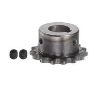 sourcing map 06B Rodillo Cadena Piñón 15T Paso 3/8" 18mm Diámetro A3 Carbono Acero Motor Accionamiento Engranaje