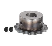 sourcing map 06B Rodillo Cadena Piñón 16T Paso 3/8" 16mm Diámetro A3 Carbono Acero Motor Accionamiento Engranaje