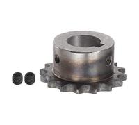 sourcing map 06B Rodillo Cadena Piñón 16T Paso 3/8" 20mm Diámetro A3 Carbono Acero Motor Accionamiento Engranaje