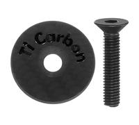 sourcing map 1-1/4 OD - Tapa superior para auriculares de bicicleta de fibra de carbono con perno M6 negro para bicicleta de montaña, carretera, MTB, color negro