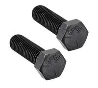 sourcing map 1/2 '' - 13 * 1-3/4 '' tornillo de cabeza hexagonal tornillos de grado 5 unc acero al carbono negro 2pcs