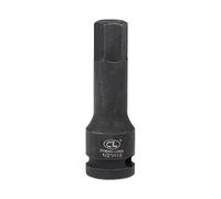 sourcing map 1/2" Unidad x H15 (15mm) Impacto Hexagonal barrena Zócalo, Métrico 3" Longitud, Cr-Mo Acero