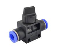 sourcing map 1/4 de dirección azul de plástico 8 mm manguera tuberías acoplador válvula de bola con llave