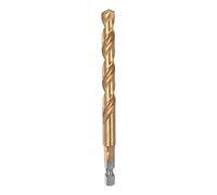 sourcing map 1/4" Hexagonal Vástago Taladro 8,5mm Titanio Taladro Brocas Juego M35 Alta Velocidad Acero Helicoidal Taladro 115mm Largo para Madera, Inoxidable Acero, Metal