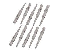 sourcing map 1,6 mm punta 4 mm espiga redonda T6 pedacitos de destornillador Torx magnética para herramientas de 10 piezas