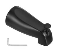 sourcing map 1 boquilla desviadora deslizante, boquilla de baño de aleación de zinc con desviador de dominadas para bañera de agua de 1/2 pulgada para baño y cocina, color negro