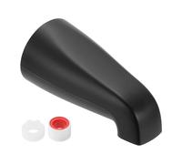 sourcing map 1 boquilla universal para bañera, de aleación de zinc, grifo de bañera con adaptador de junta reductora de plástico para bañera de agua de 1/2 pulgada para baño, cocina, color negro