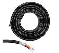 sourcing map 1 cable blindado UL2464 de 18 AWG, 7,6 m, 300 V, 4 conductores, PVC eléctrico CNC con blindaje de doble capa para electrodomésticos, cableado automotriz