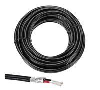 sourcing map 1 cable blindado UL2464 de 22 AWG, 7,6 m, 300 V, 2 conductores, PVC eléctrico CNC con blindaje de doble capa para electrodomésticos, cableado automotriz