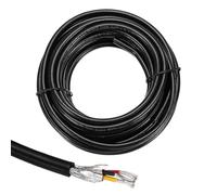 sourcing map 1 cable blindado UL2464 de 22 AWG, 7,6 m, 300 V, 3 conductores, PVC eléctrico CNC con blindaje de doble capa para electrodomésticos, cableado automotriz