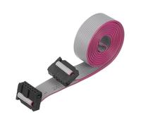 sourcing map 1 cable de cinta plano con conector IDC, 12 pines de 2,54 mm, paso de 1,5 m de longitud, FC a FC, conector hembra doble, cable plano para electrónica industrial, color gris
