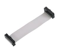 sourcing map 1 cable plano de conector IDC, 18 pines de 2,54 mm de paso, 10 cm de longitud, FC a FC, conector hembra doble, cable plano para electrónica industrial, color gris