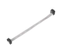 sourcing map 1 cable plano de conector IDC, 6 pines de 2,54 mm de paso, 15 cm de longitud FC a FC conector hembra doble, cable plano para electrónica industrial, color gris