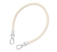 sourcing map 1 correa de cuero sintético trenzado con hebillas de metal para bolsas bajo las axilas, bolsos (correa beige + cierre plateado)
