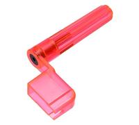 sourcing map 1 cuerda de plástico rojo para guitarra, extractor de clavijas de velocidad, puente, afinadores, dispositivo de bobinado, herramienta de cambio, accesorios translúcidos para guitarra