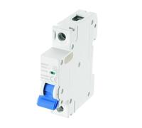 sourcing map 1 disyuntor en miniatura 1P 50A DC 250V M80DC DIN Rail Mount Interruptor de desconexión protección térmica magnética para protección contra cortocircuitos, azul