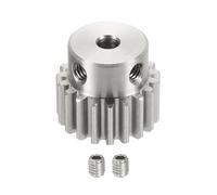 sourcing map 1 engranaje recto Mod 19T de 4 mm de diámetro, piñón de acero inoxidable 304, ángulo de presión de 20°, para rack de espolón y modelo RC de coche o motor DIY (16 mm)