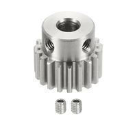 sourcing map 1 engranaje recto Mod 19T de 6,35 mm de diámetro, piñón de acero inoxidable 304, ángulo de presión de 20°, para rack de espolón y modelo RC de coche o motor DIY (16 mm)