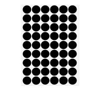 sourcing map 1 Hoja/54Pcs Pegatinas Tapa Tornillos, 21mm Diámetro PVC Tapas Autoadhesivas Cubierta Orificios de Tornillos para Muebles Madera Gabinete Estantería Armario, Negro