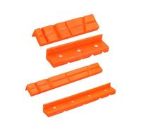 sourcing map 1 juego de almohadillas de mordaza de tornillo de banco de goma de 4 y 8 pulgadas, en forma de V, mandíbulas suaves, estándar antiarañazos, herramientas para hacer bricolaje, carpintería