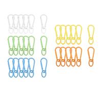 sourcing map 1 juego de clip de resorte, hebilla de clips de llavero con anillo de resorte para cierres de mochila, bolsa de bricolaje, bolso, monedero, verde y otros 4 colores