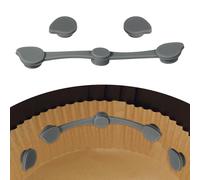 sourcing map 1 juego de imanes para freidora de aire, hebilla de silicona para revestimientos de papel pergamino, hebilla magnética en forma de lágrima para bloquear papel para evitar que se queme