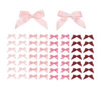 sourcing map 1 juego de lazos de satén de 6,35 cm, autoadhesivos, lazos de satén prefabricados con cinta de doble cara para envolver regalos, manualidades, fiestas de cumpleaños, bodas, decoraciones