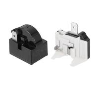 sourcing map 1 juego de relé de arranque PTC para refrigerador de 4,7 ohmios, 2 pines y protector de sobrecarga de congelador de 1/2 HP para compresor de refrigerador