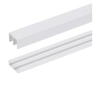 sourcing map 1 juego de rieles para puerta corredera para panel de 3 mm de grosor, juego de rieles deslizantes de plástico superior e inferior para ventana de armario de cristal, puerta de armario (40
