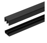 sourcing map 1 juego de rieles para puerta corredera para panel de 6 mm de grosor, juego de rieles deslizantes de plástico superior e inferior para ventana de armario de cristal, puerta de armario (40