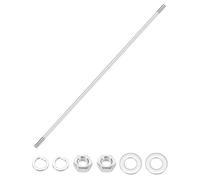 sourcing map 1 juego de tornillos de doble extremo M6 x 400 mm, acero inoxidable 304 con arandela de tuerca para mantenimiento de la casa, tornillo de fijación de anclaje estructural