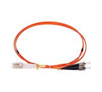 sourcing map 1 Metro 3.2Ft Fibras Parche Cable Multimodo Dúplex LC-ST OM1 LSZH Fibras Óptico Cable Cordón Fibras Óptico Puente Naranja para Equipo Mecánico Conexión Rojo Transceptor PC 1