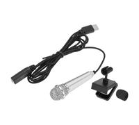 sourcing map 1 mini micrófono, mini micrófono pequeño para teléfono tipo C, micrófono pequeño con soporte, cubierta de esponja para grabar voz de teléfono, color plateado
