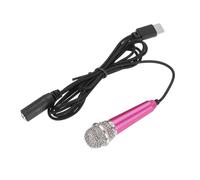 sourcing map 1 mini micrófono, mini micrófono pequeño para teléfono tipo C, micrófono pequeño para grabar voz de teléfono, color rosa intenso