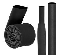 sourcing map 1 paquete de tubo termorretráctil para caña de pescar de 3.3 pies y 1 pulgada de diámetro, antideslizante, impermeable, mango retráctil para deportes, mango de fitness, color negro