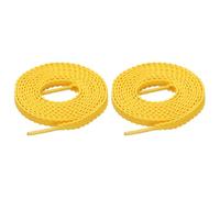 sourcing map 1 par de cordones planos para zapatos, cordones deportivos de 63 pulgadas, cordones planos para zapatos de correr, senderismo, deportes, entrenamiento, hombres y mujeres, color amarillo