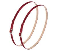 sourcing map 1 par de correas de tobillo de repuesto para tacones, correas desmontables de piel sintética, color rojo vino, Seda rojo vino, 0.8cm