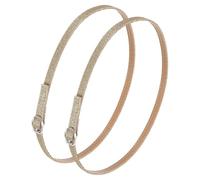 sourcing map 1 par de correas de tobillo de repuesto para tacones, correas desmontables de piel sintética, color dorado claro, Luz de destello dorada, 0.8cm