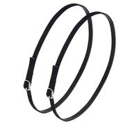 sourcing map 1 par de correas de tobillo de repuesto para tacones, correas desmontables de piel sintética, color negro piano, negro piano, 0.8cm