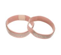 sourcing map 1 par de correas de zapatos de tacón alto, banda elástica desmontable antisuelta para zapatos para mujer, sandalias de tacón alto, color rosa, diamantes de imitación